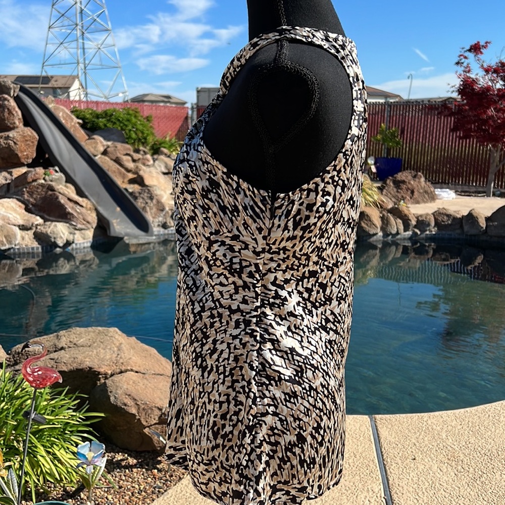 Cache Halter Top Size Xs Abstract Animal Print W/… - image 4